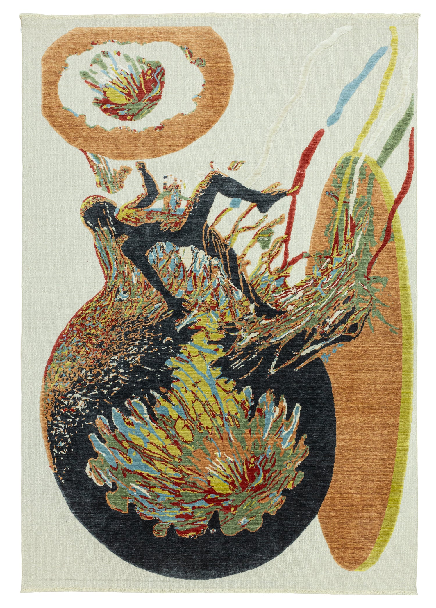 Kayla Soyut Tasarımlı Tezgah Dokuma Halı 209x305 cm