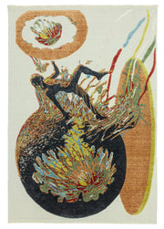 Kayla Soyut Tasarımlı Tezgah Dokuma Halı 209x305 cm