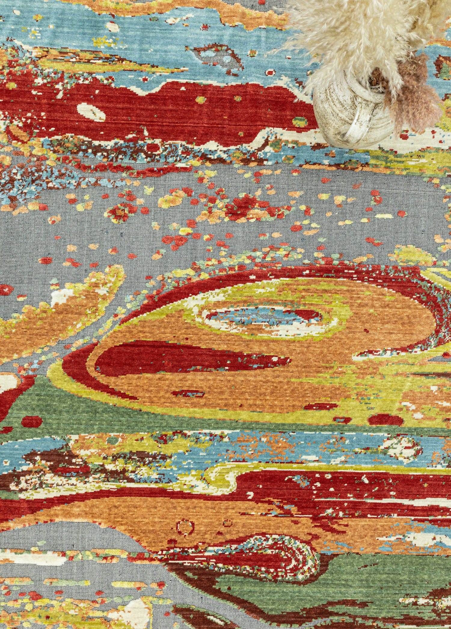 Taren Soyut Tasarımlı Tezgah Dokuma Halı 208x292 cm