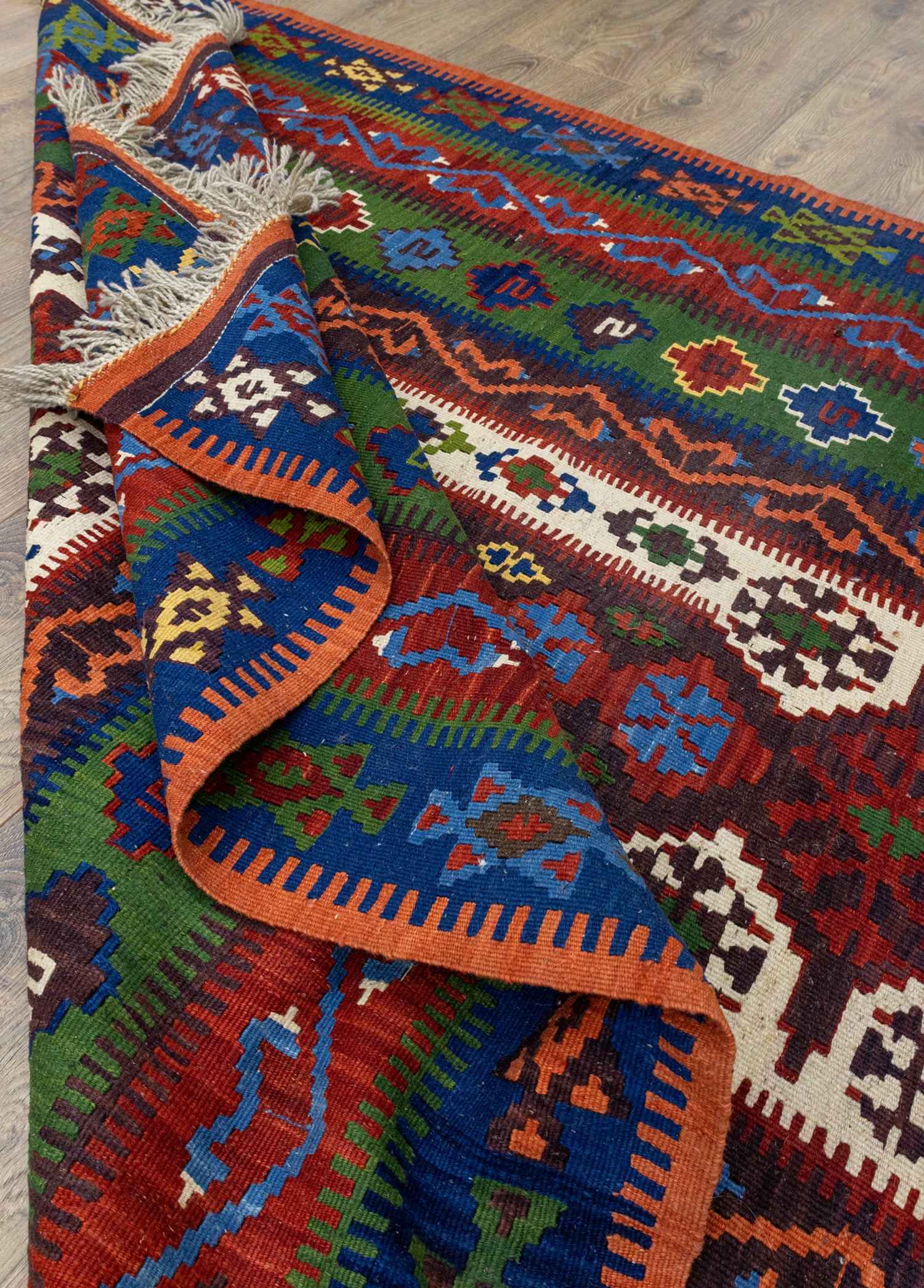 Abçar El Dokuma İnce Vintage Köy Kilim 141x184 cm