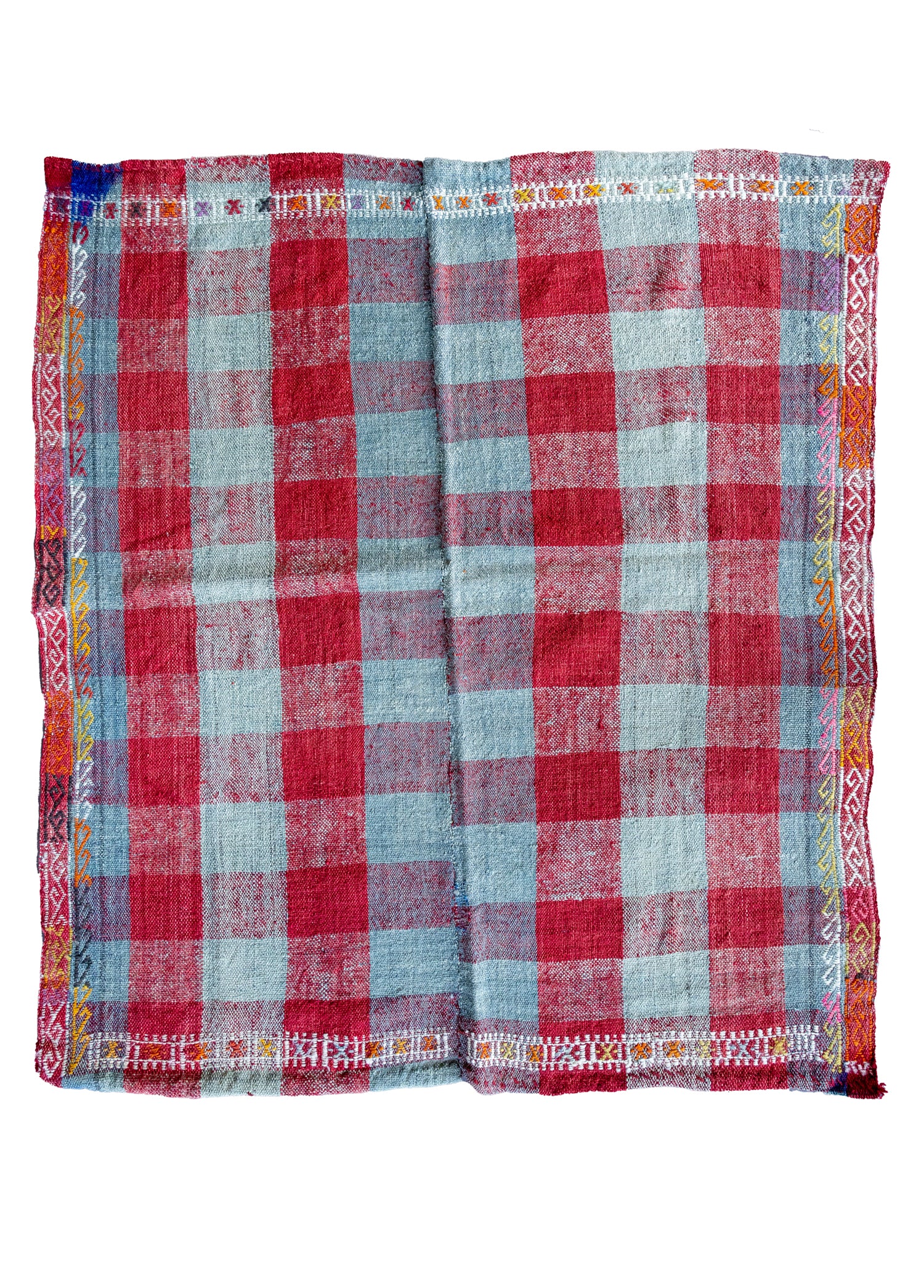 Ecmel Kare Desenli El Dokuma Kilim 122x139 cm