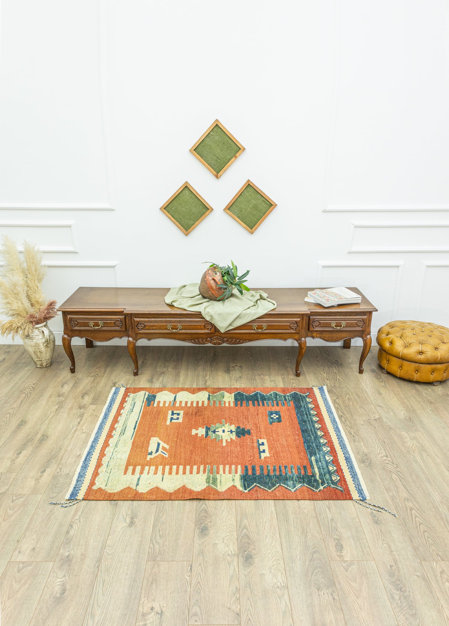 Sarven İlkel Tasarımlı Halı Kilim 106x145 cm