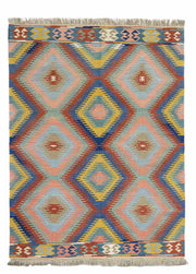Sayina El Dokuma Çok Renkli Kilim 132x169 cm