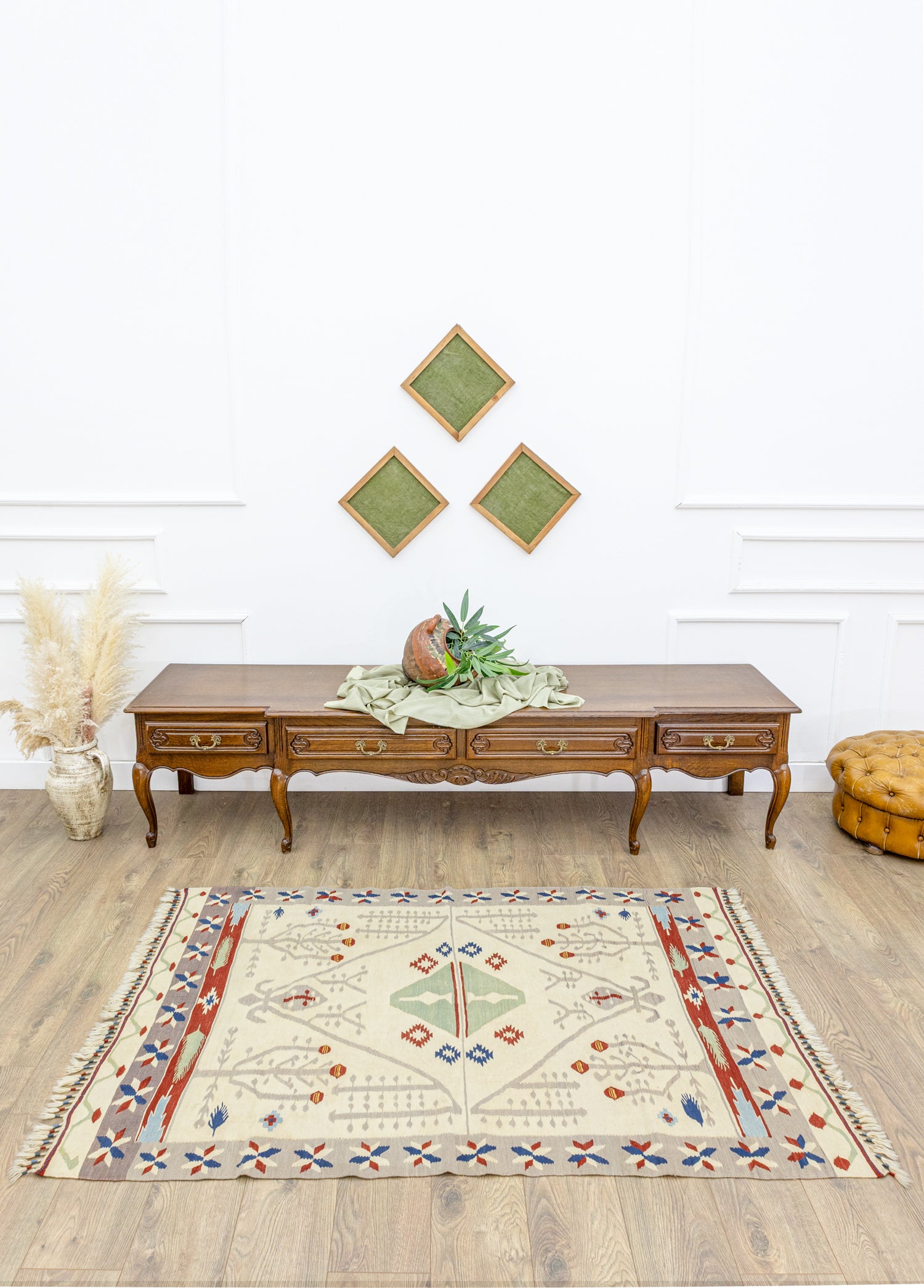 Peren Şarköy Desenli Yün Kilim 115x172 cm