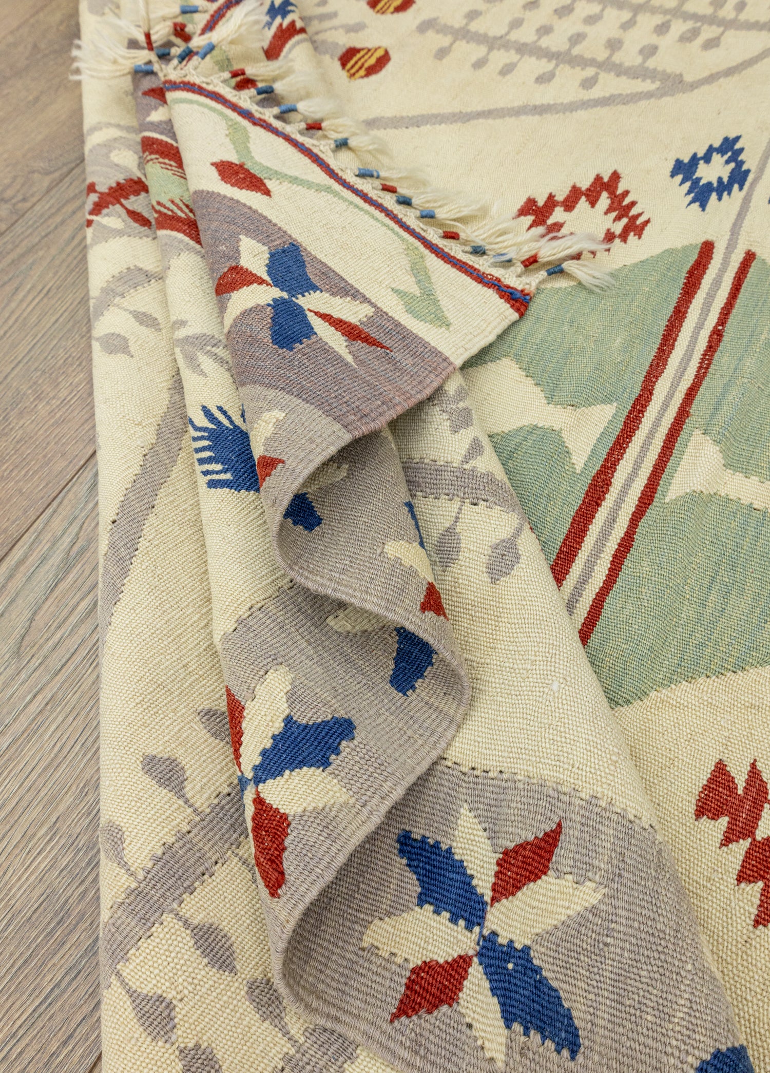 Peren Şarköy Desenli Yün Kilim 115x172 cm
