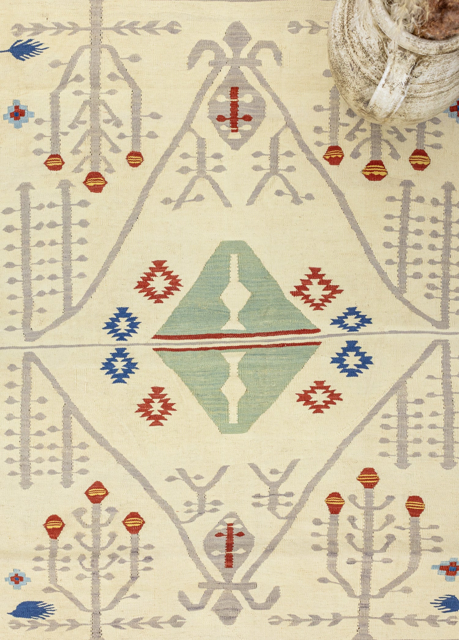 Peren Şarköy Desenli Yün Kilim 115x172 cm