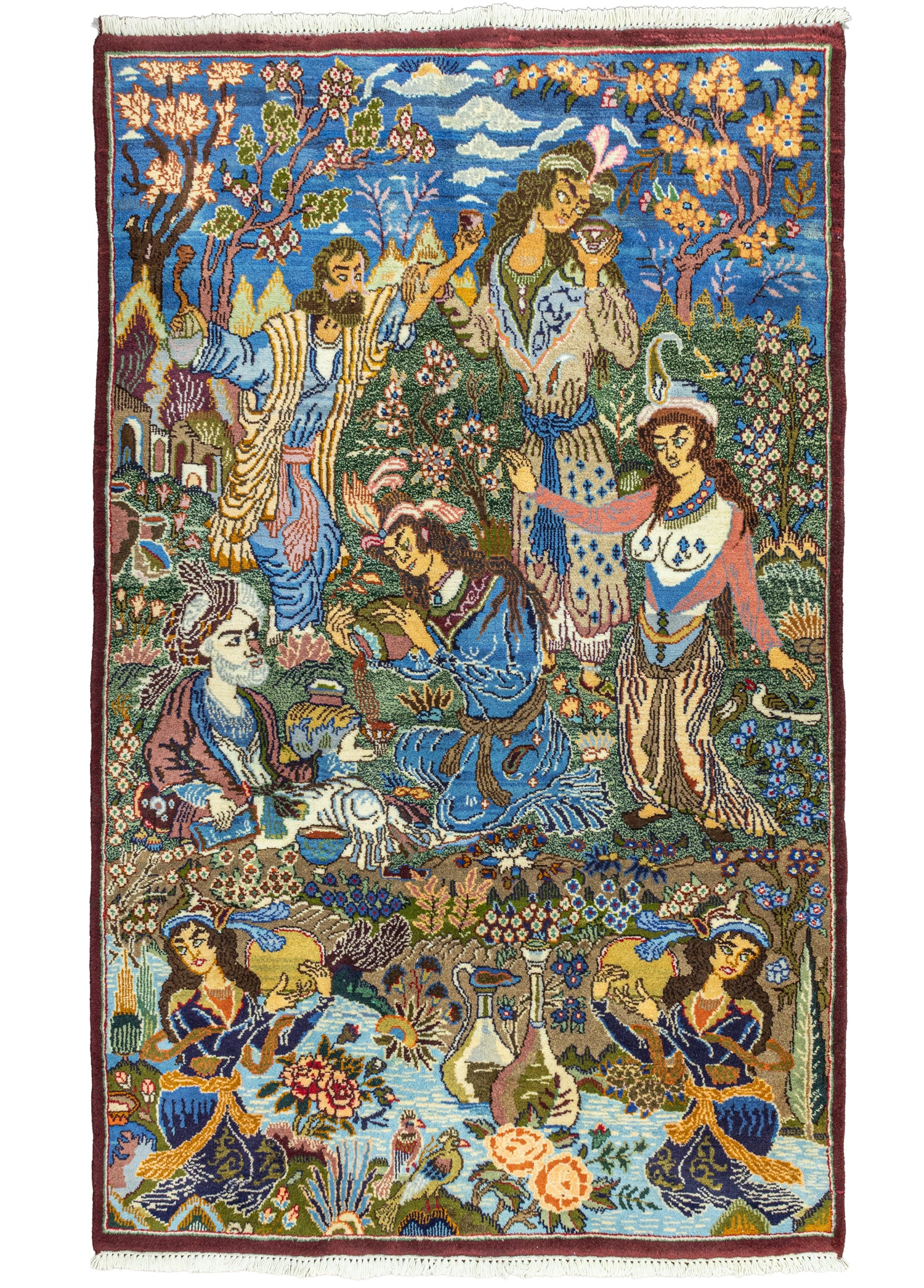 Hezaren Figürlü El Dokuma Halı 122x200 cm