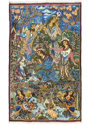 Hezaren Figürlü El Dokuma Halı 122x200 cm