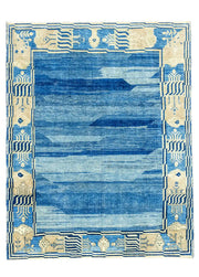Ravil Modern Abrajlı El Dokuma Mavi Halı 178x230 cm