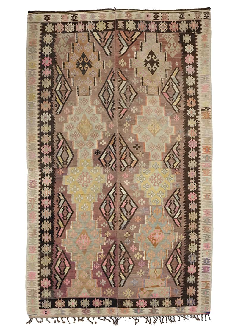 Killer Vintage Obruk Etnik Desenli Kilim 202x360 cm