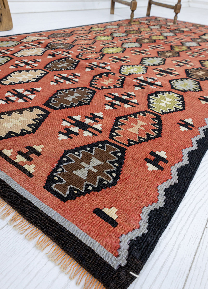 Karine Vintage Bohemian Wool Rug 95x211 cm