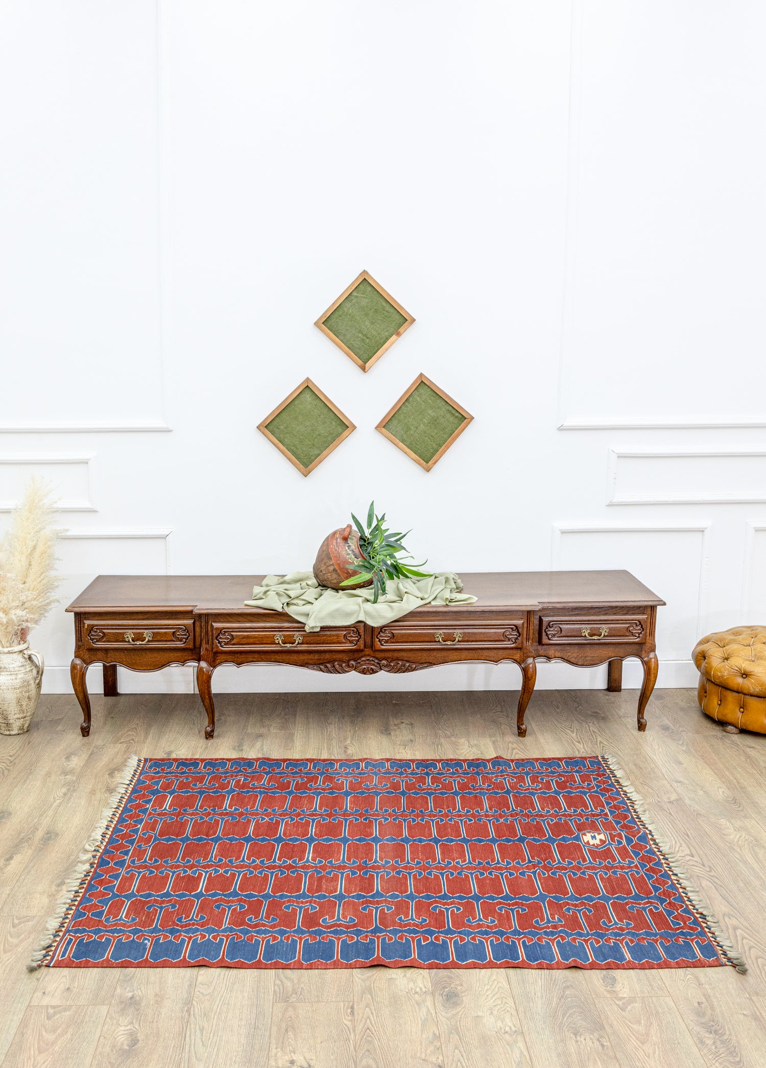 Nova El Dokuma Kırmızı Yüncü Kilim 132x174 cm
