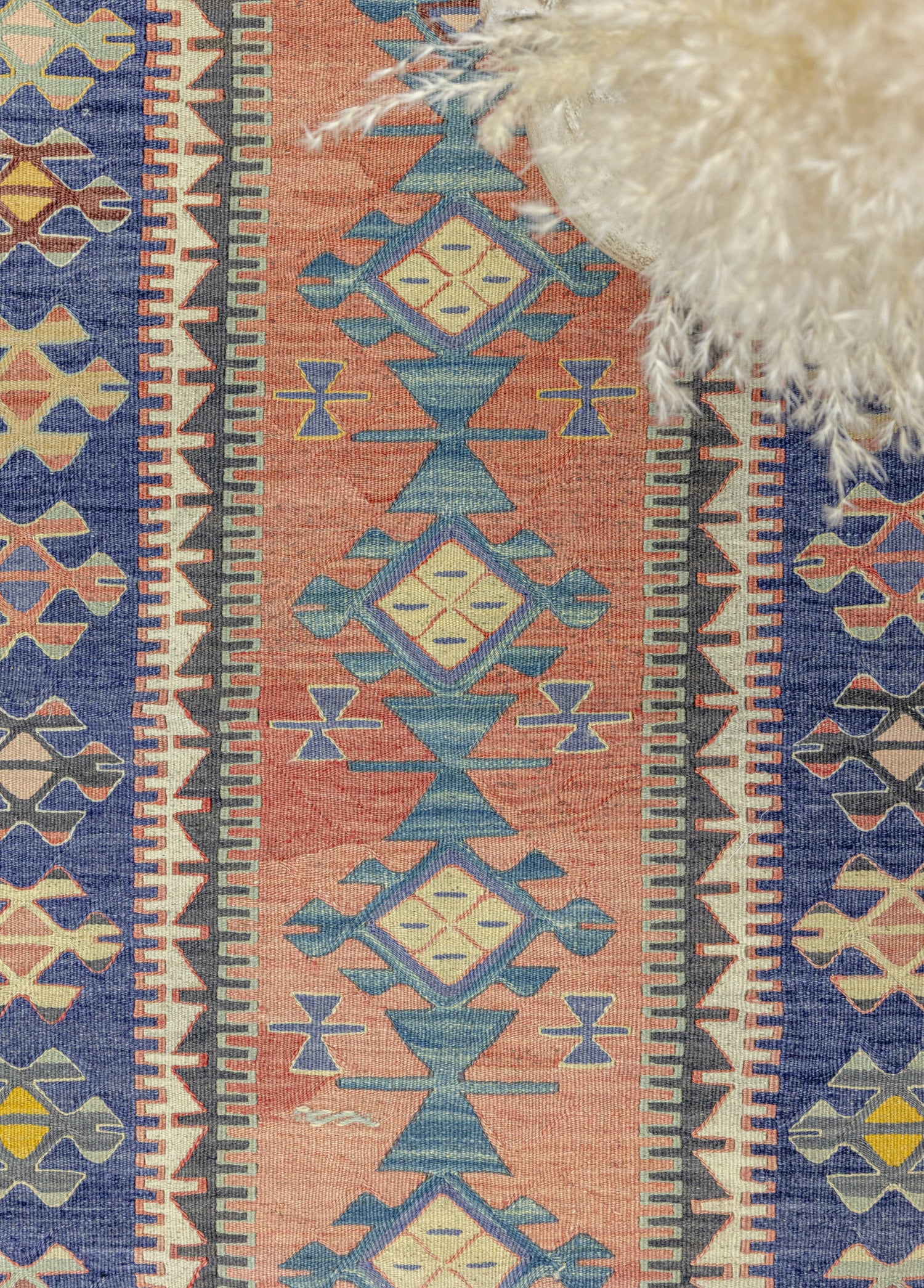 Firas Rustik Tasarımlı Yün Kilim 81x152 cm