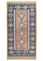 Firas Rustik Tasarımlı Yün Kilim 81x152 cm