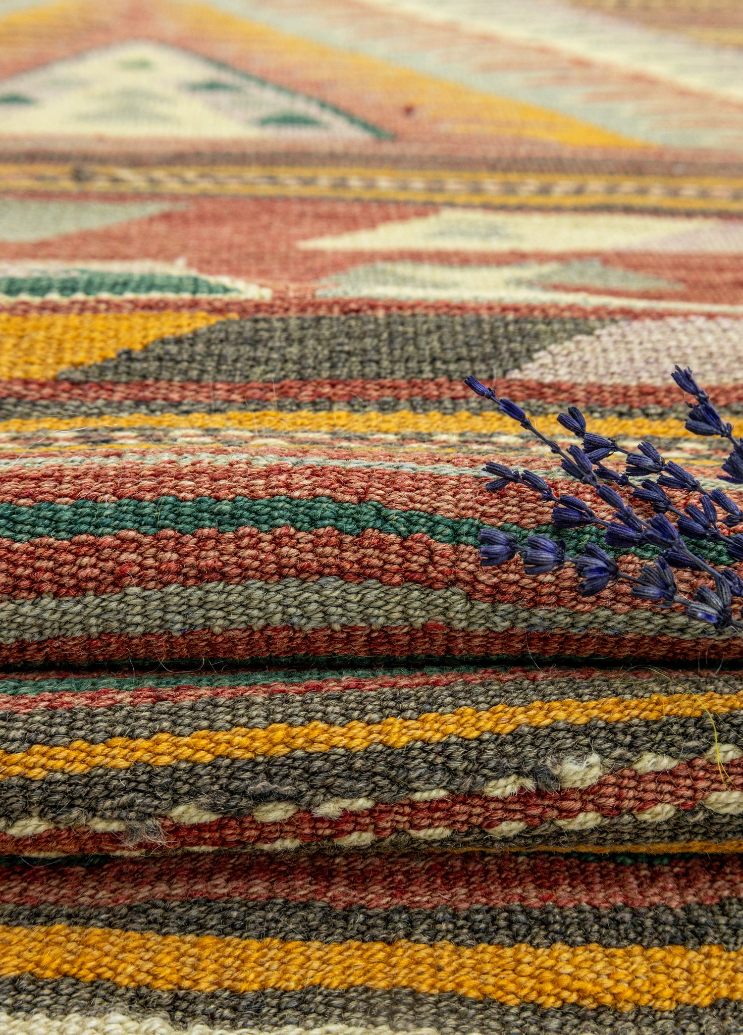 Dirse Renkli El Dokuma Kilim 117x213 cm