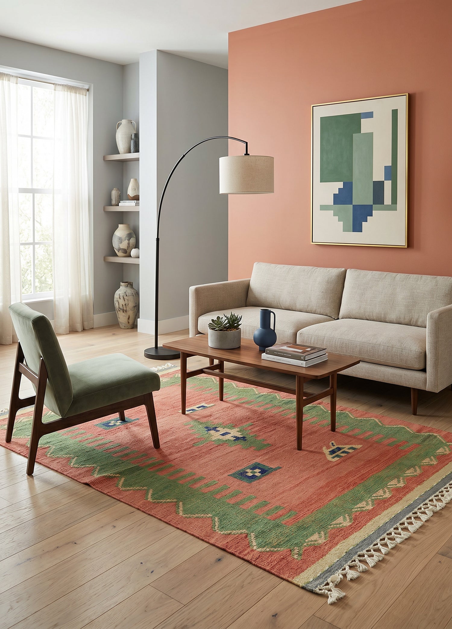 Tiznit Dekoratif Yün Halı Kilim 95x130 cm