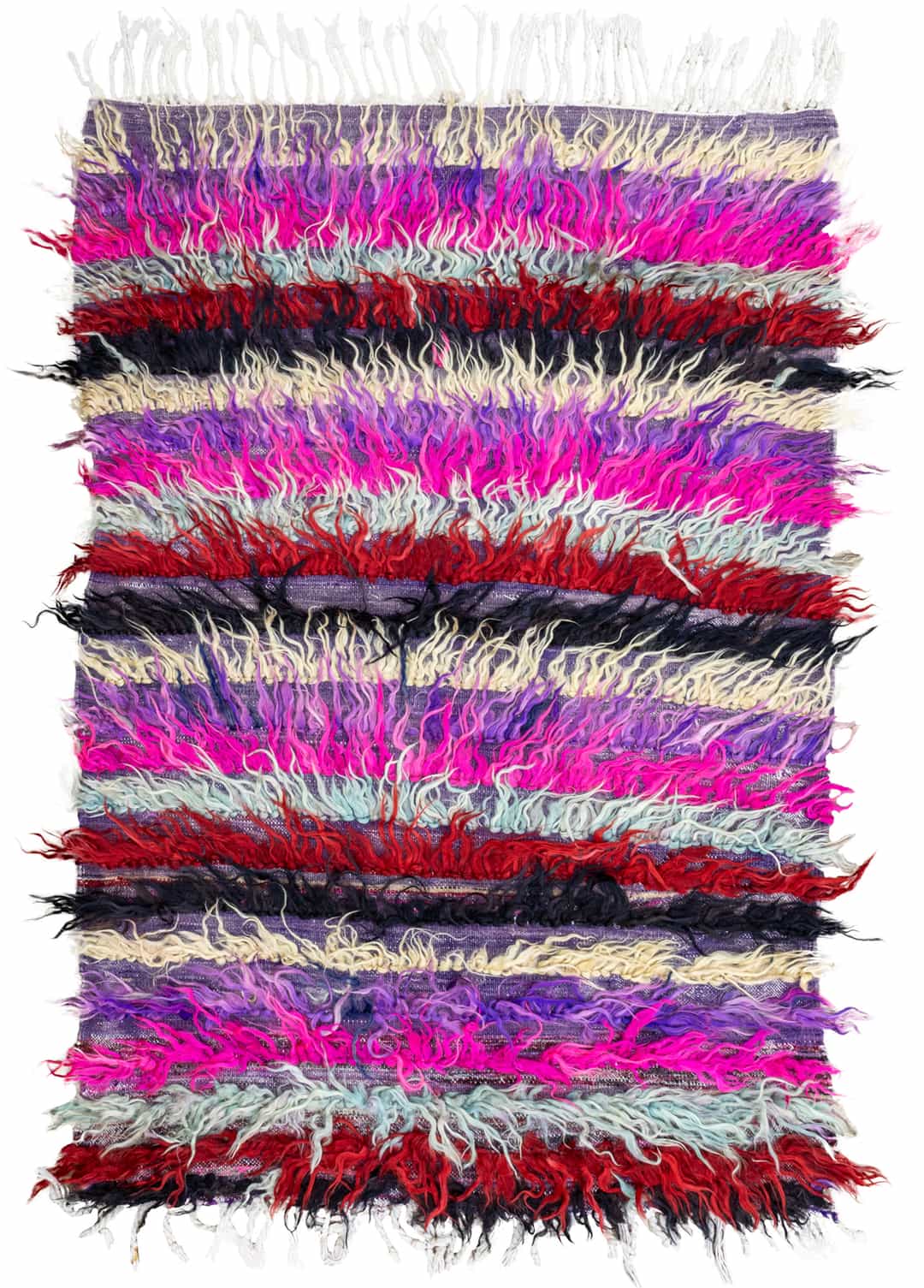 Dies Renkli Filikli El Dokuma Tülü Halı 94x149 cm