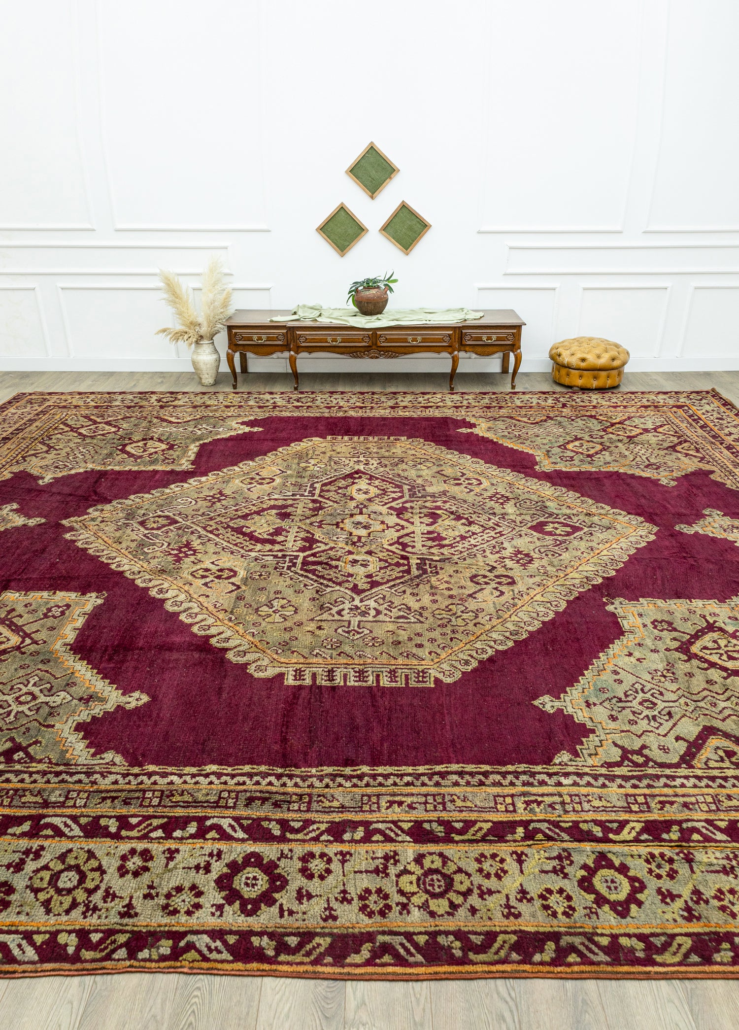 Eftal El Dokuma Antika Saray Halısı 447x544 cm