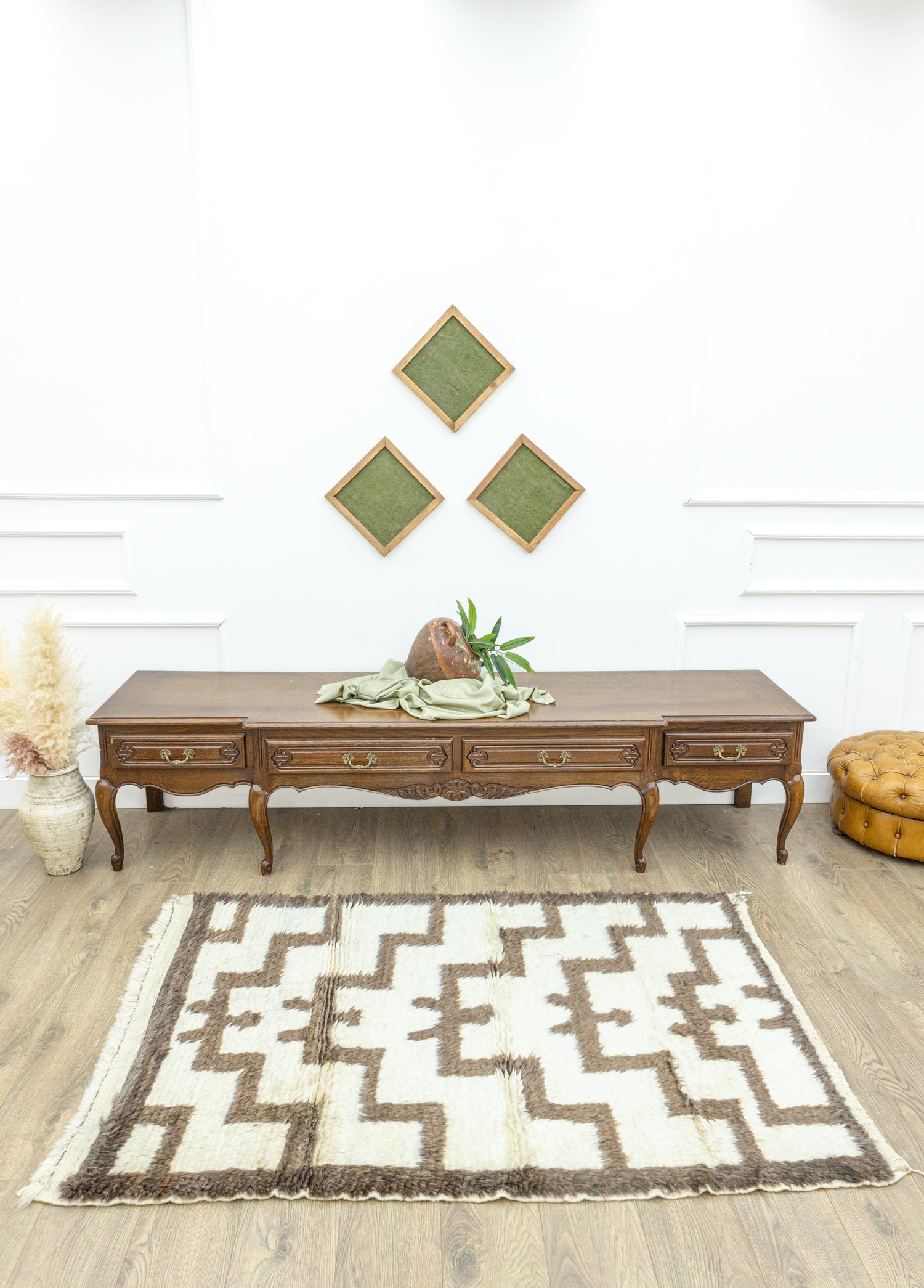 Gulivand Merdiven Desenli Tiftik Halı 115x162 cm