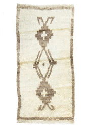 Tozgun İlkel Desenli El Dokuma Tülü Halı 95x191 cm