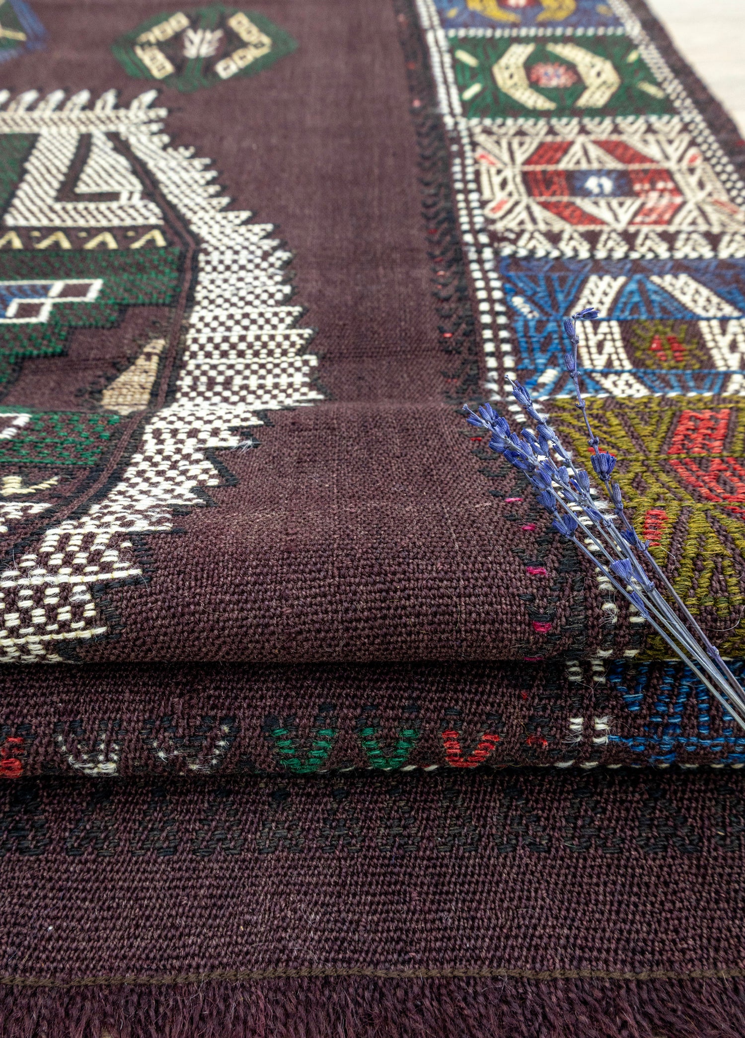 Açelya Rustik El Dokuma Cicim Yün Kilim 120x168 cm