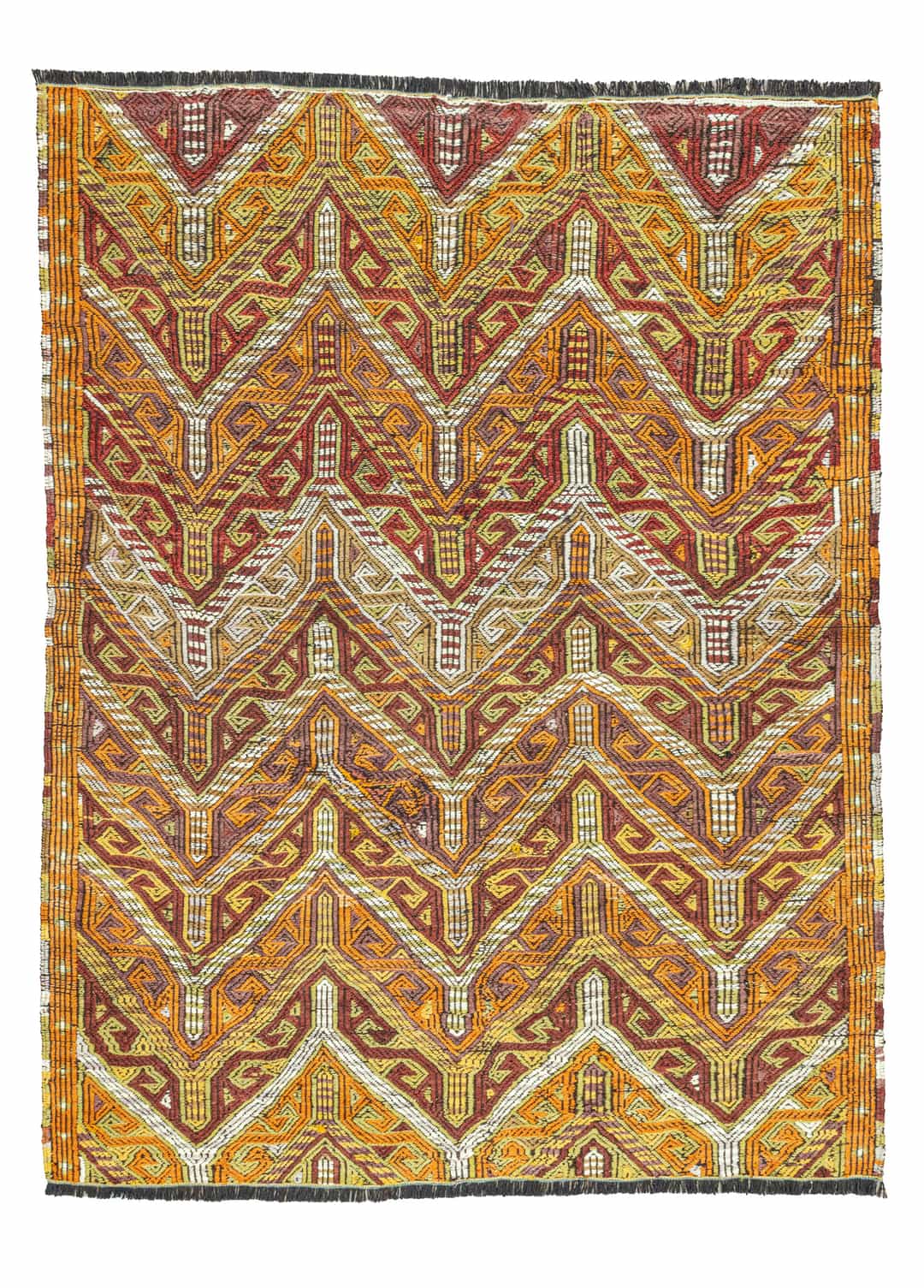Kortu Etnik Renkli El Dokuma Cicim Kilim 131x166 cm