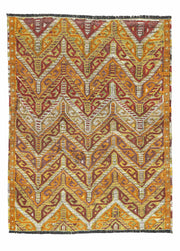 Kortu Etnik Renkli El Dokuma Cicim Kilim 131x166 cm