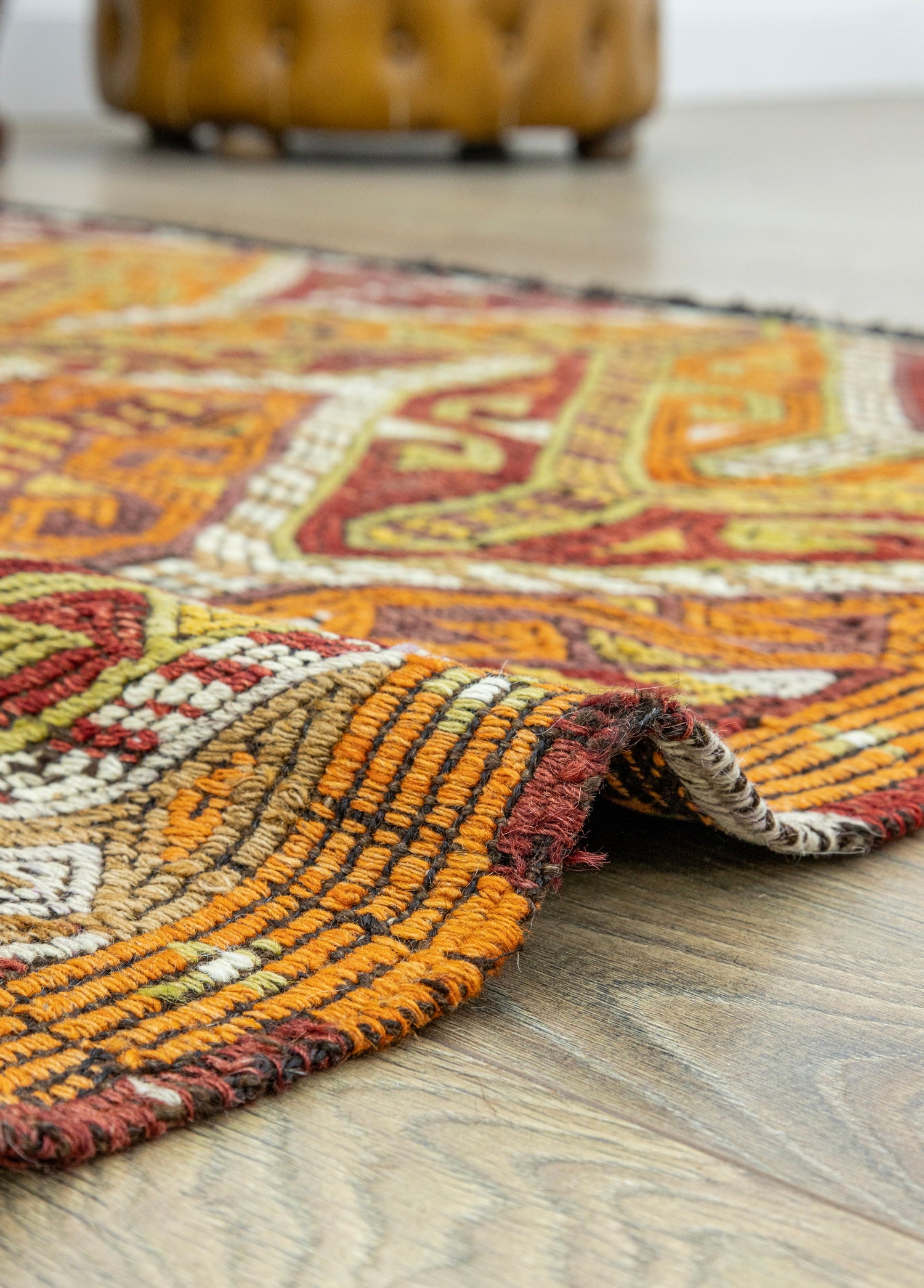 Kortu Etnik Renkli El Dokuma Cicim Kilim 131x166 cm