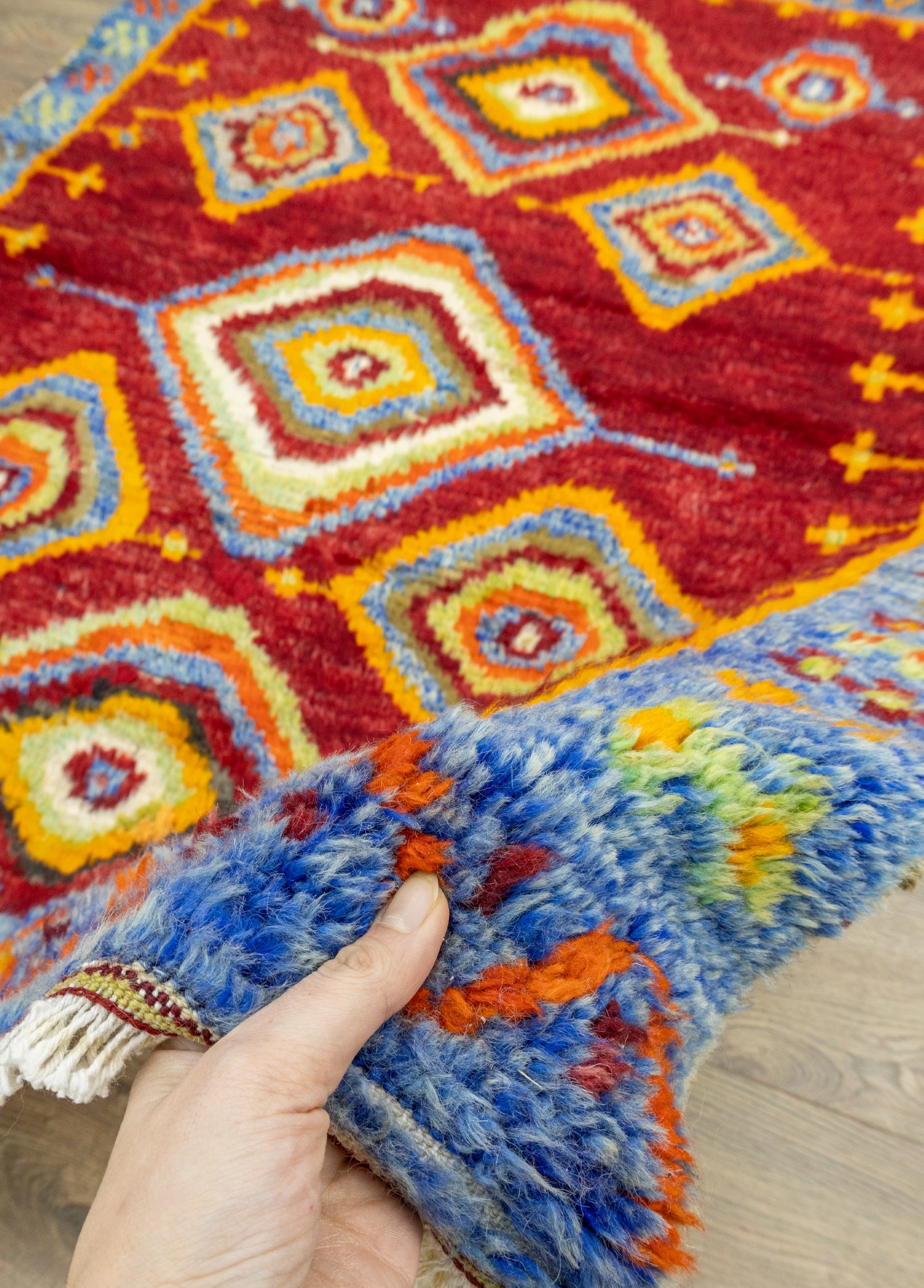 Abay Moroccan Tarzı El Dokuma Shaggy Halı 140x197 cm