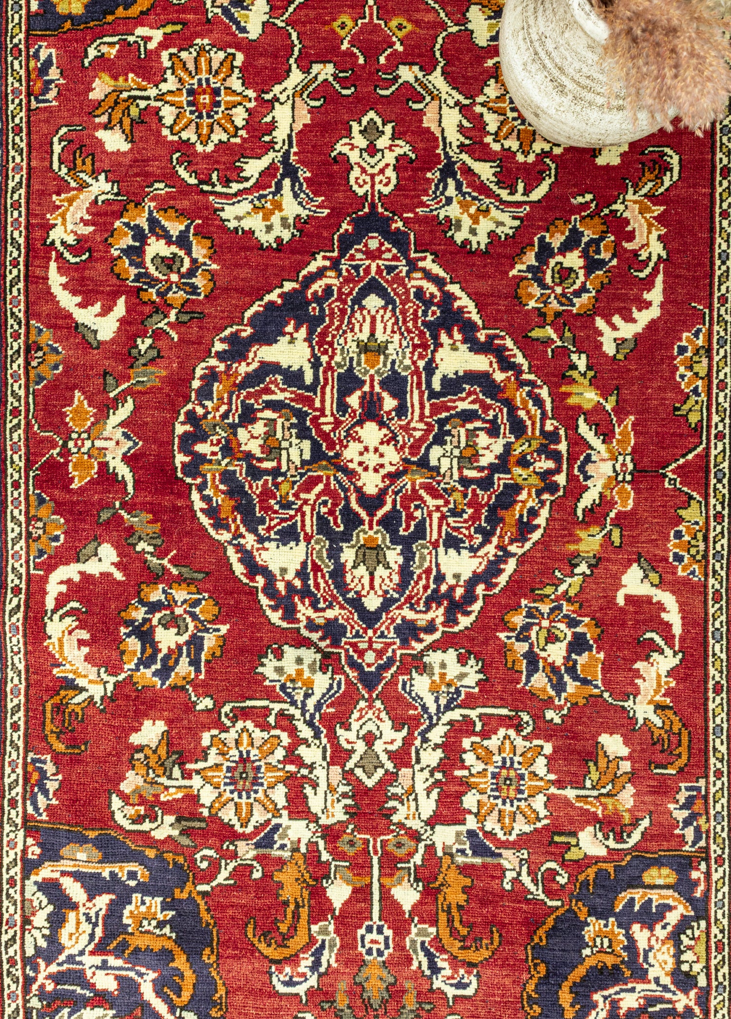 Kazvin Floral Desenli Yün Halı 143x250 cm