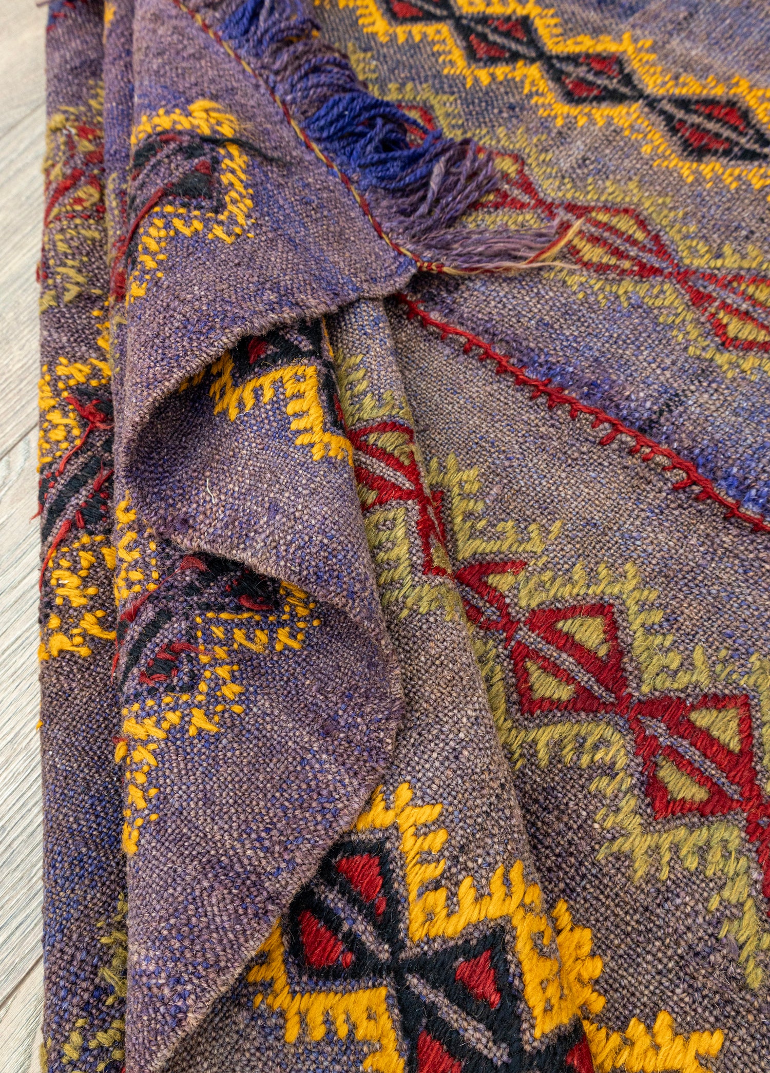 Aiden El Dokuma Çift Kanat Yün Cicim Kilim 124x168 cm