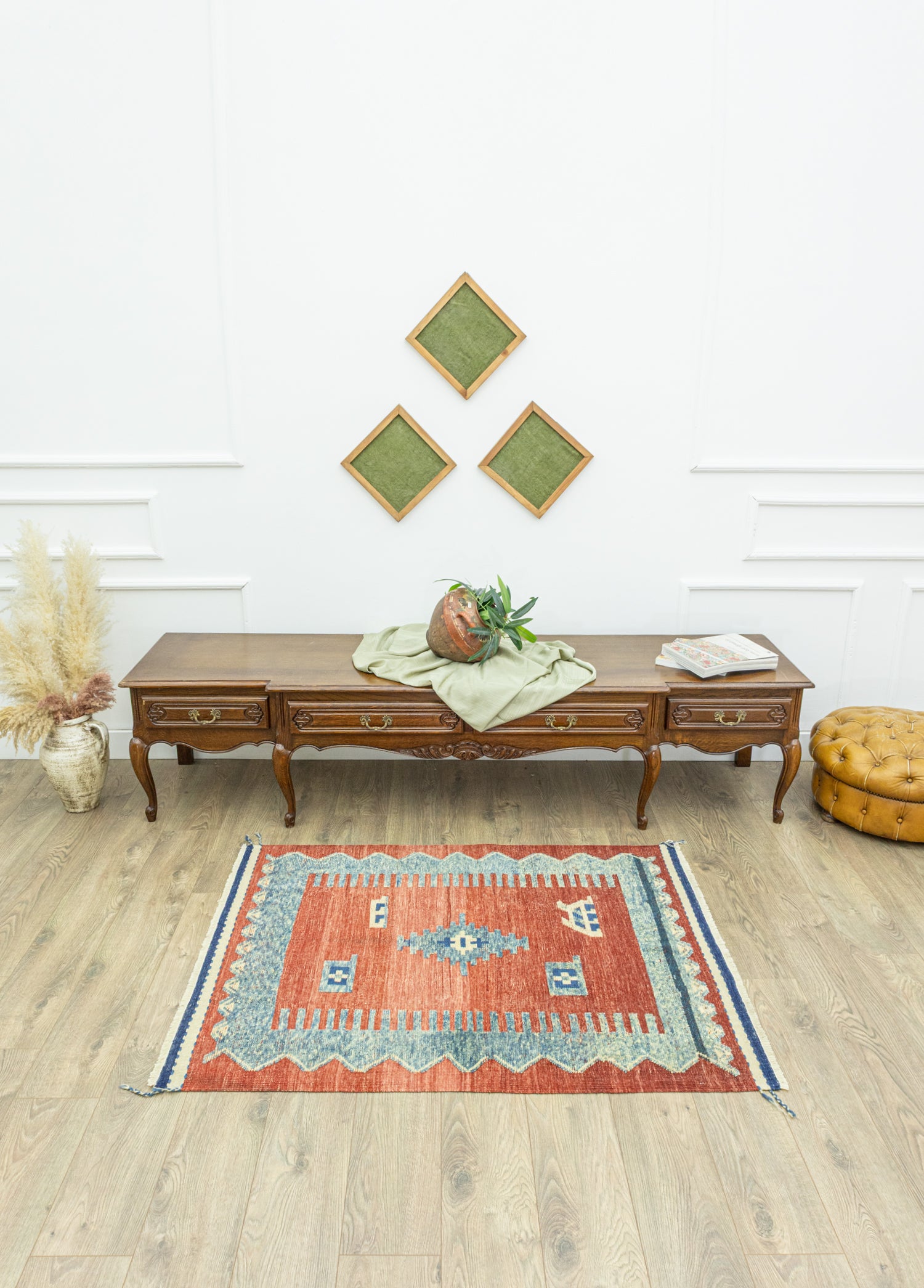 Raven Rustik Yün Halı Kilim 107x143 cm