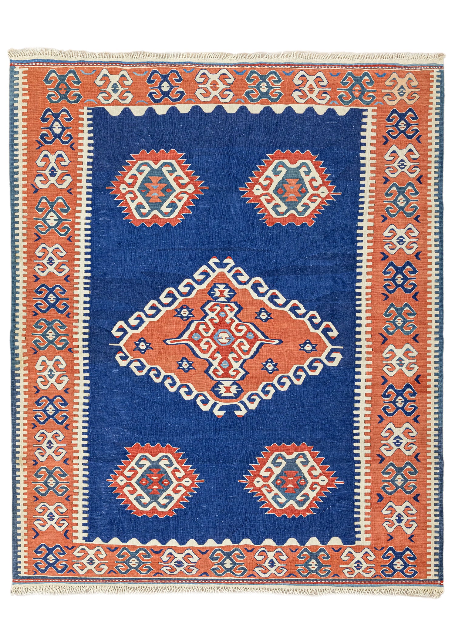 Arsen El Dokuma Mavi Yün Kilim 158x190 cm