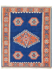 Arsen El Dokuma Mavi Yün Kilim 158x190 cm