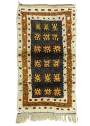 Neyt İlkel Desenli Tülü Halı 87x164 cm