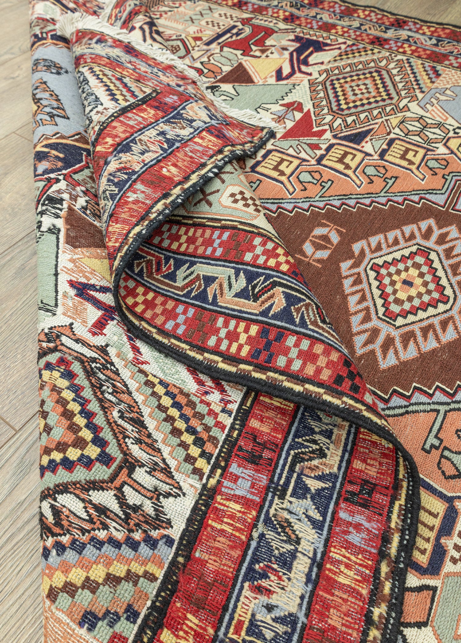 Tara Geometrik İran Sumak Kilim 130x207 cm