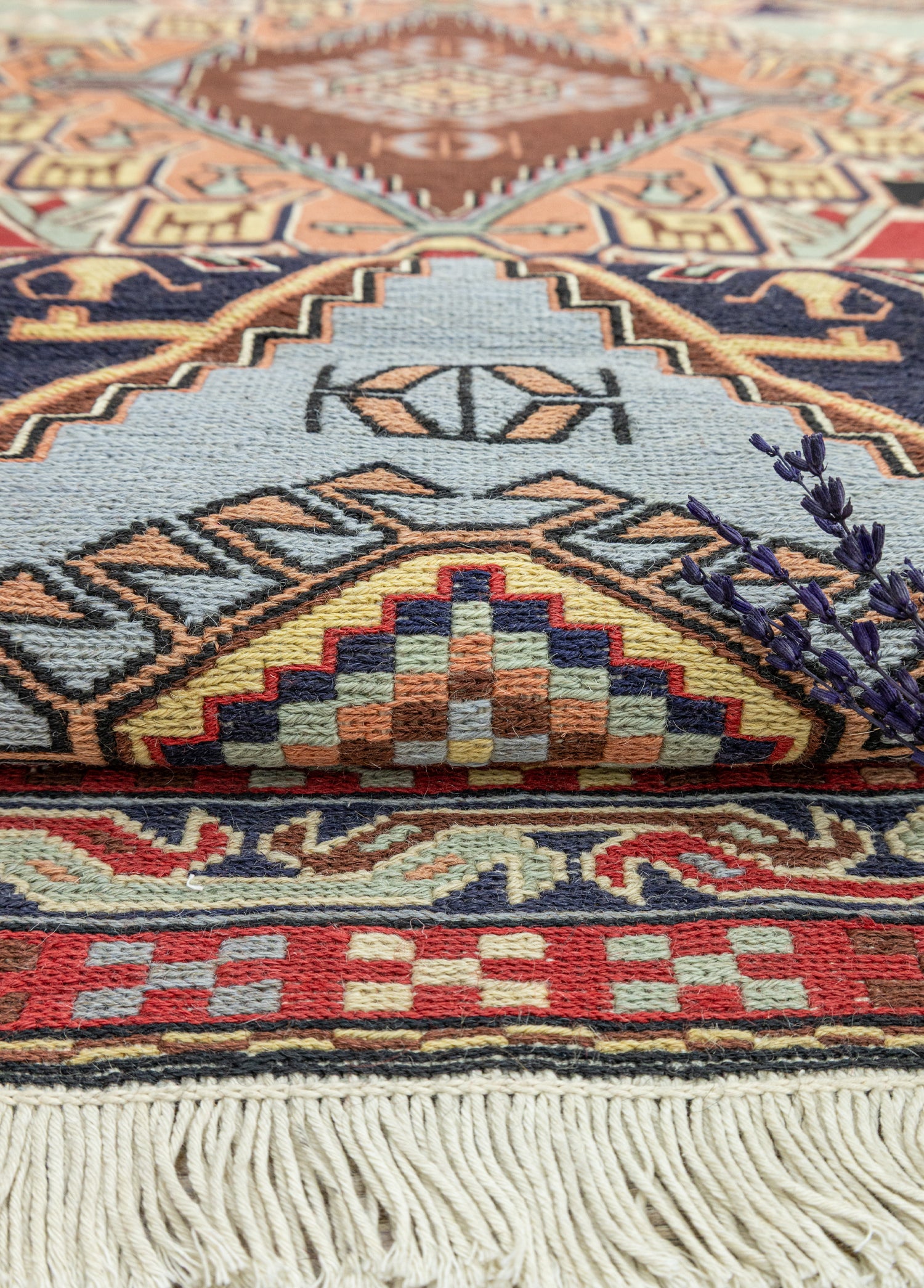Tara Geometrik İran Sumak Kilim 130x207 cm