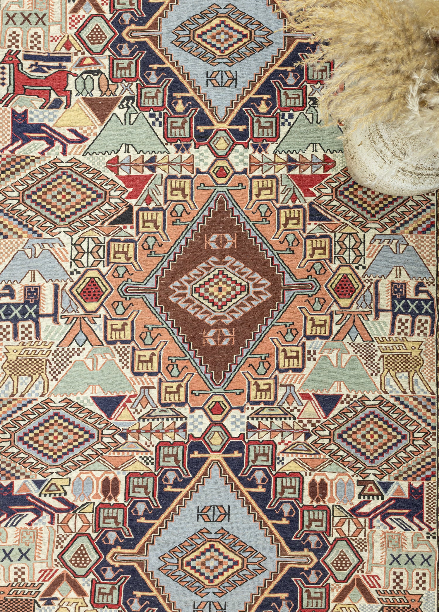 Tara Geometrik İran Sumak Kilim 130x207 cm