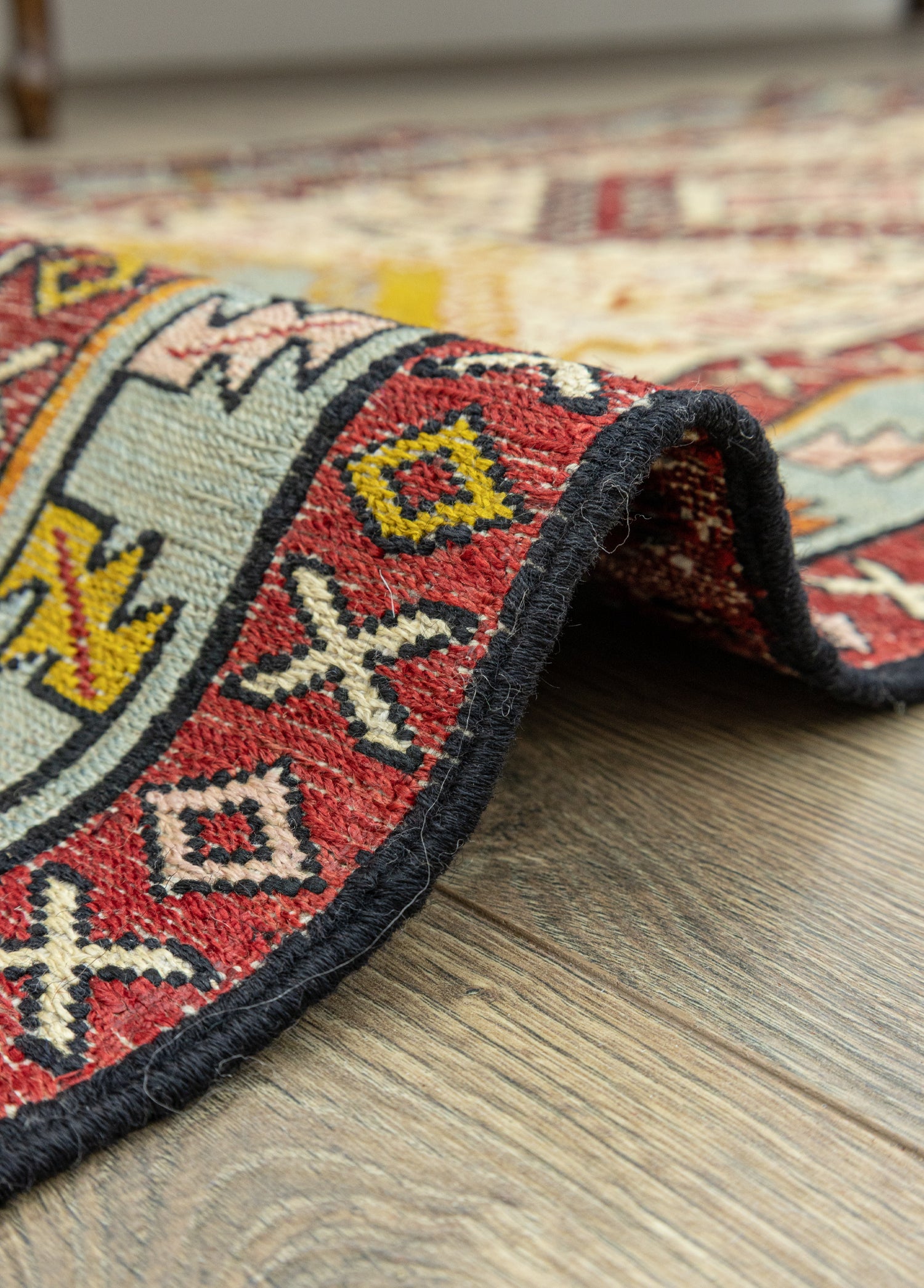 Rosa El Dokuma İpek Kilim Yolluk 71x281 cm