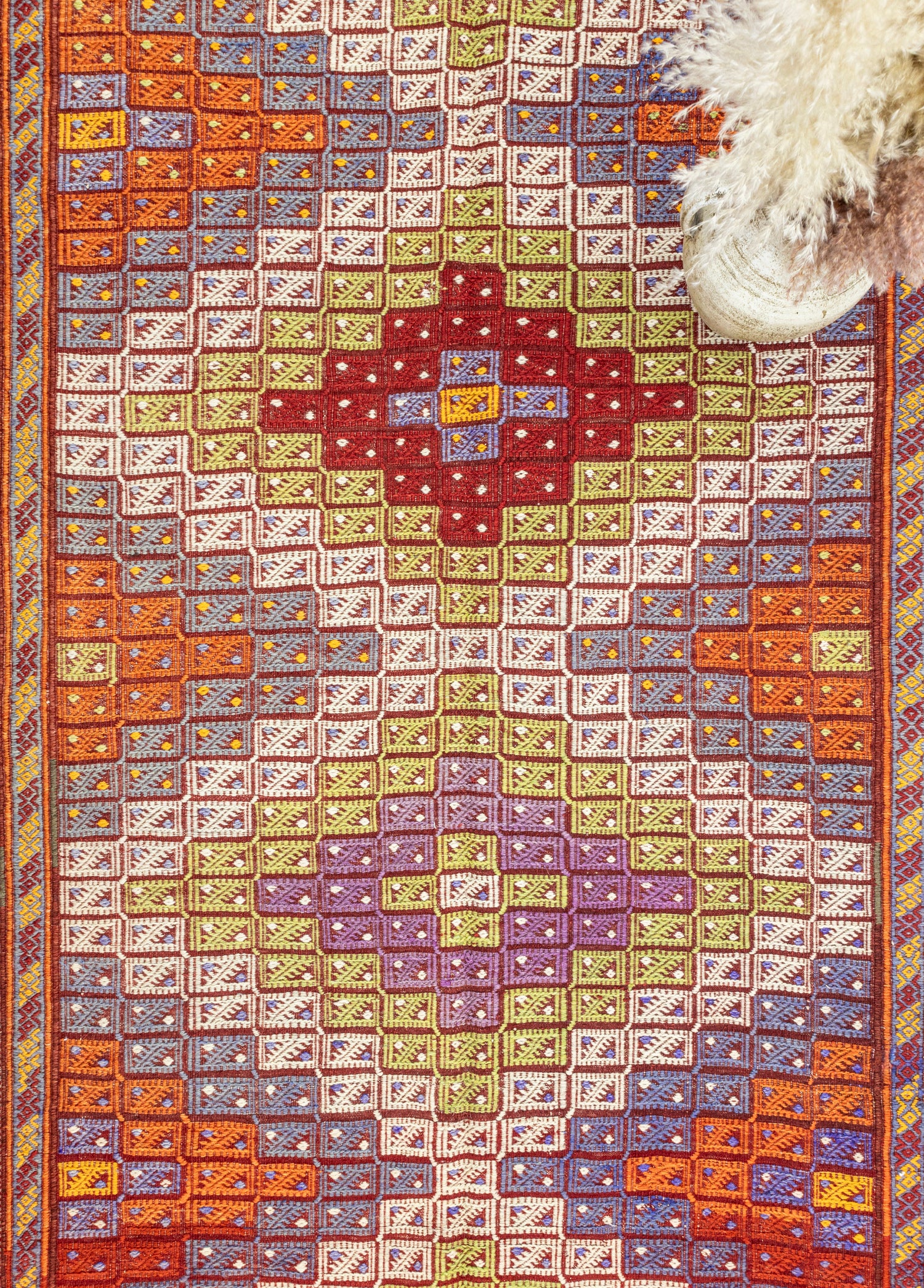 Feriz Geometrik Desenli El Dokuma Cicim Kilim 172x311 cm