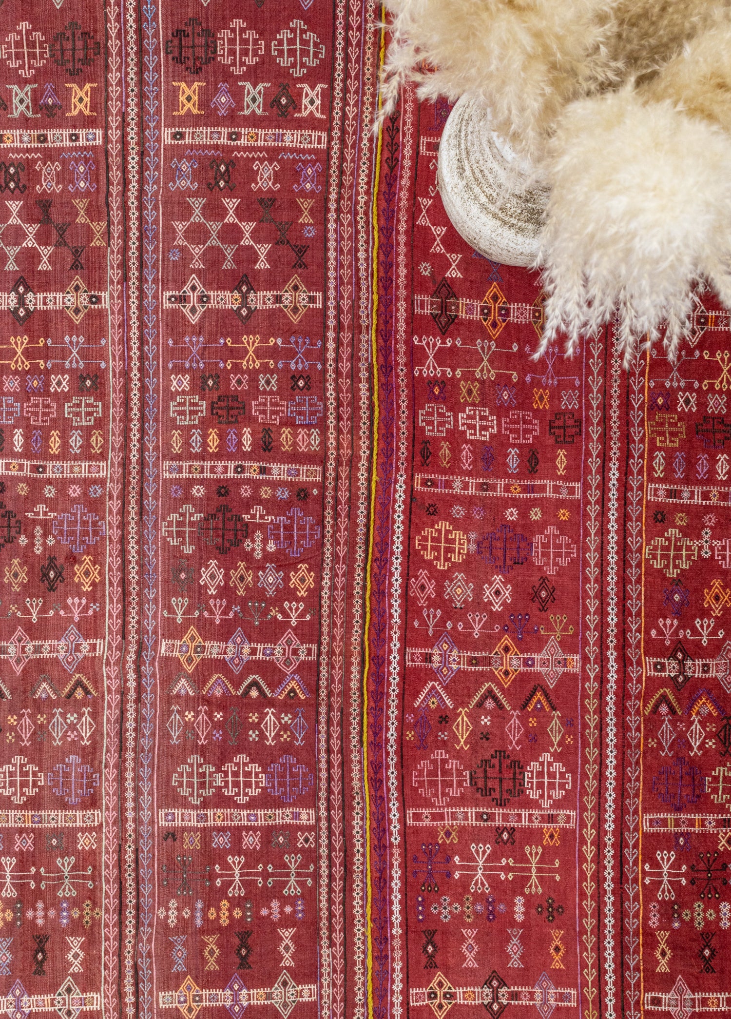 Hatay, Reyhanlı El Dokuma Antika Cicim Kilim 141x262 cm