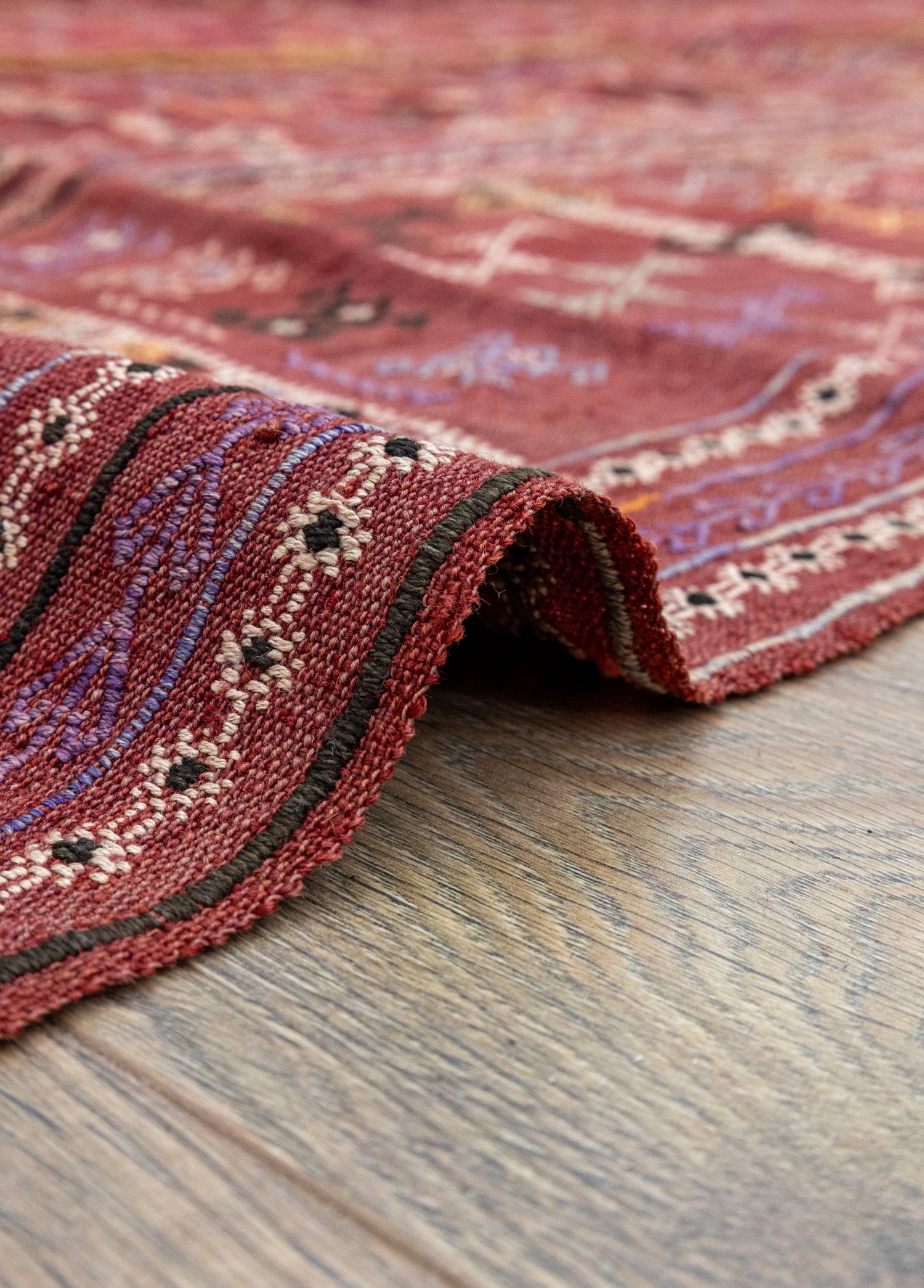 Hatay, Reyhanlı El Dokuma Antika Cicim Kilim 141x262 cm