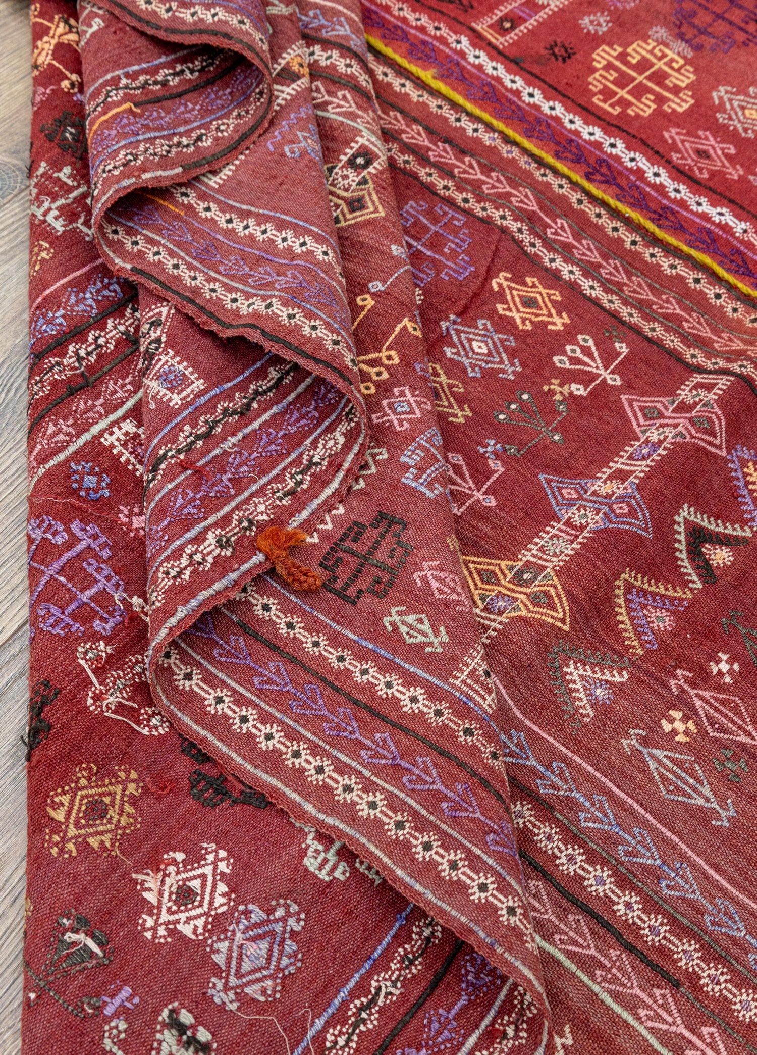 Hatay, Reyhanlı El Dokuma Antika Cicim Kilim 141x262 cm