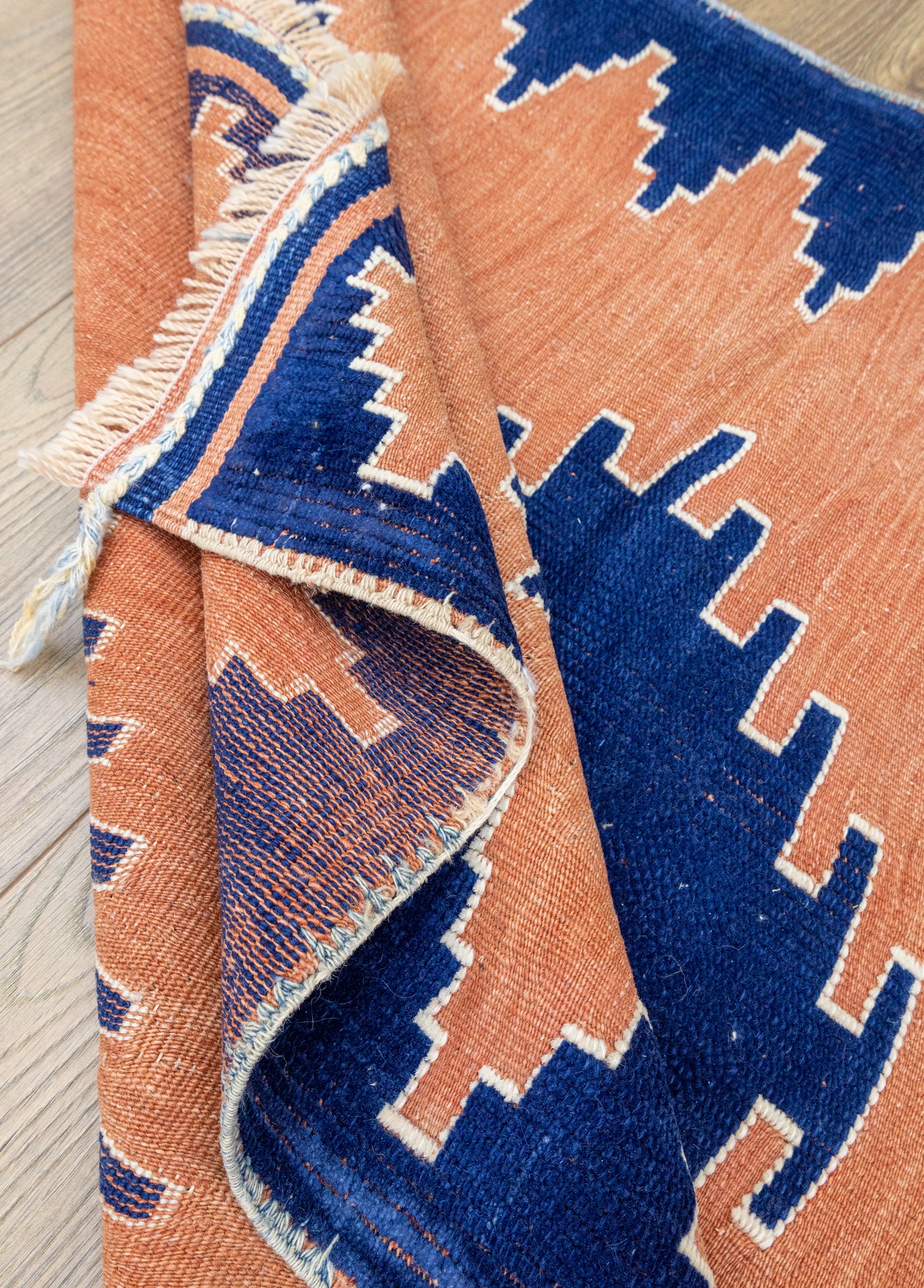 Manyas Geometrik Desenli Yün Halı Kilim 94x121 cm