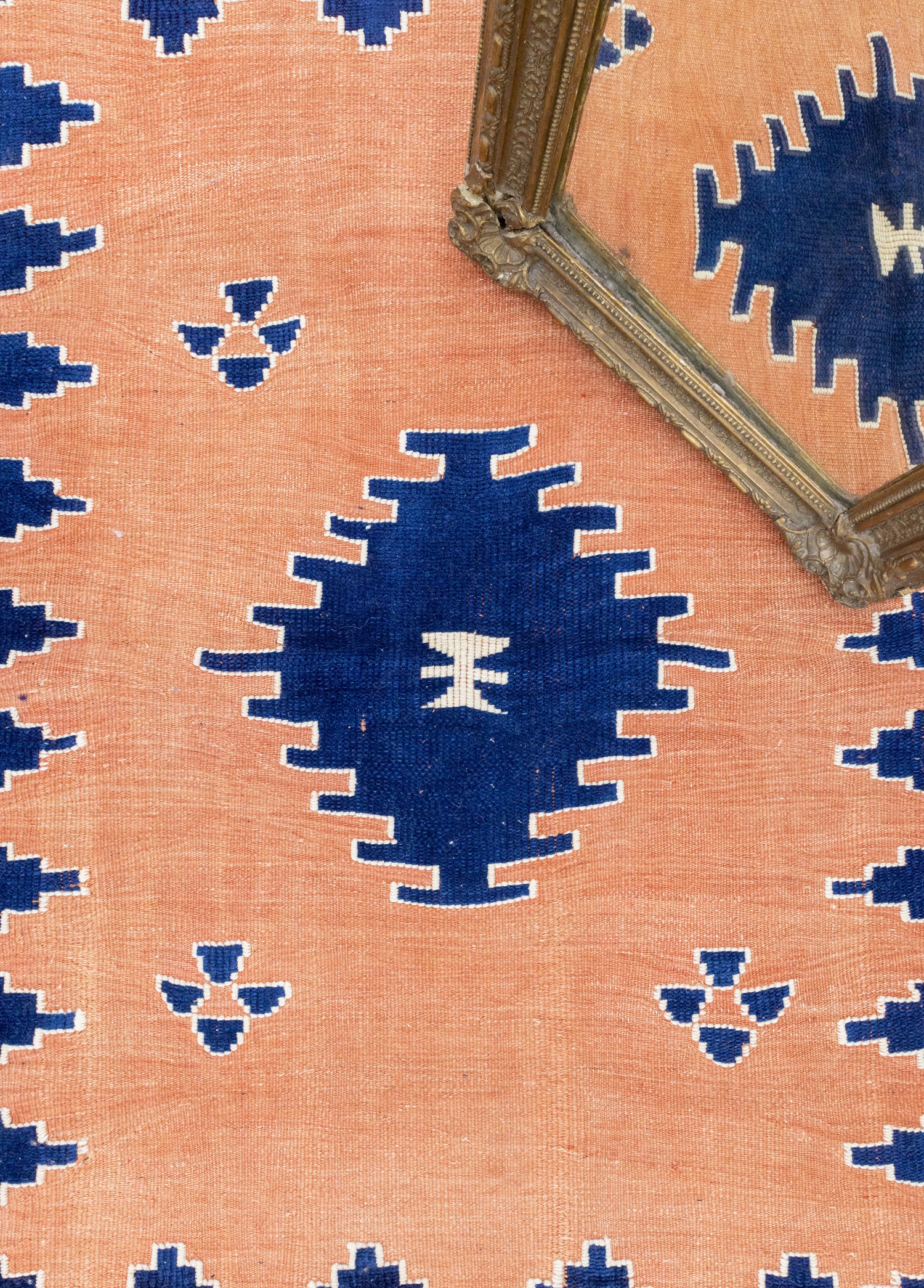 Manyas Geometrik Desenli Yün Halı Kilim 94x121 cm