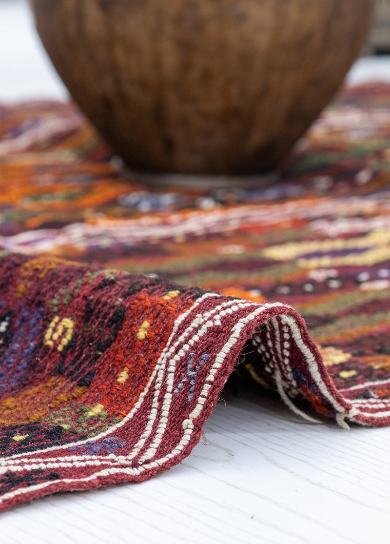 Eza Vintage Etnik Desenli Cicim Kilim 122X500 cm