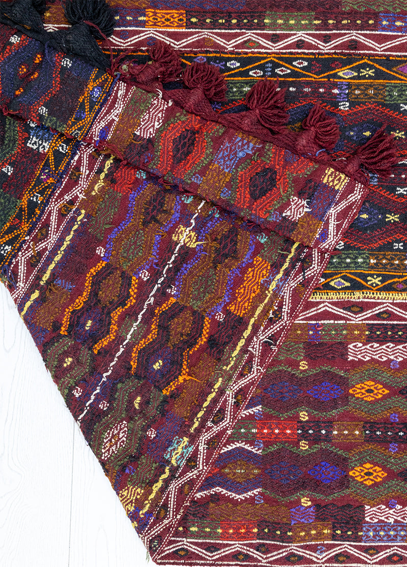 Eza Vintage Etnik Desenli Cicim Kilim 122X500 cm