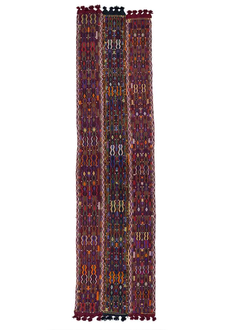 Eza Vintage Etnik Desenli Cicim Kilim 122X500 cm