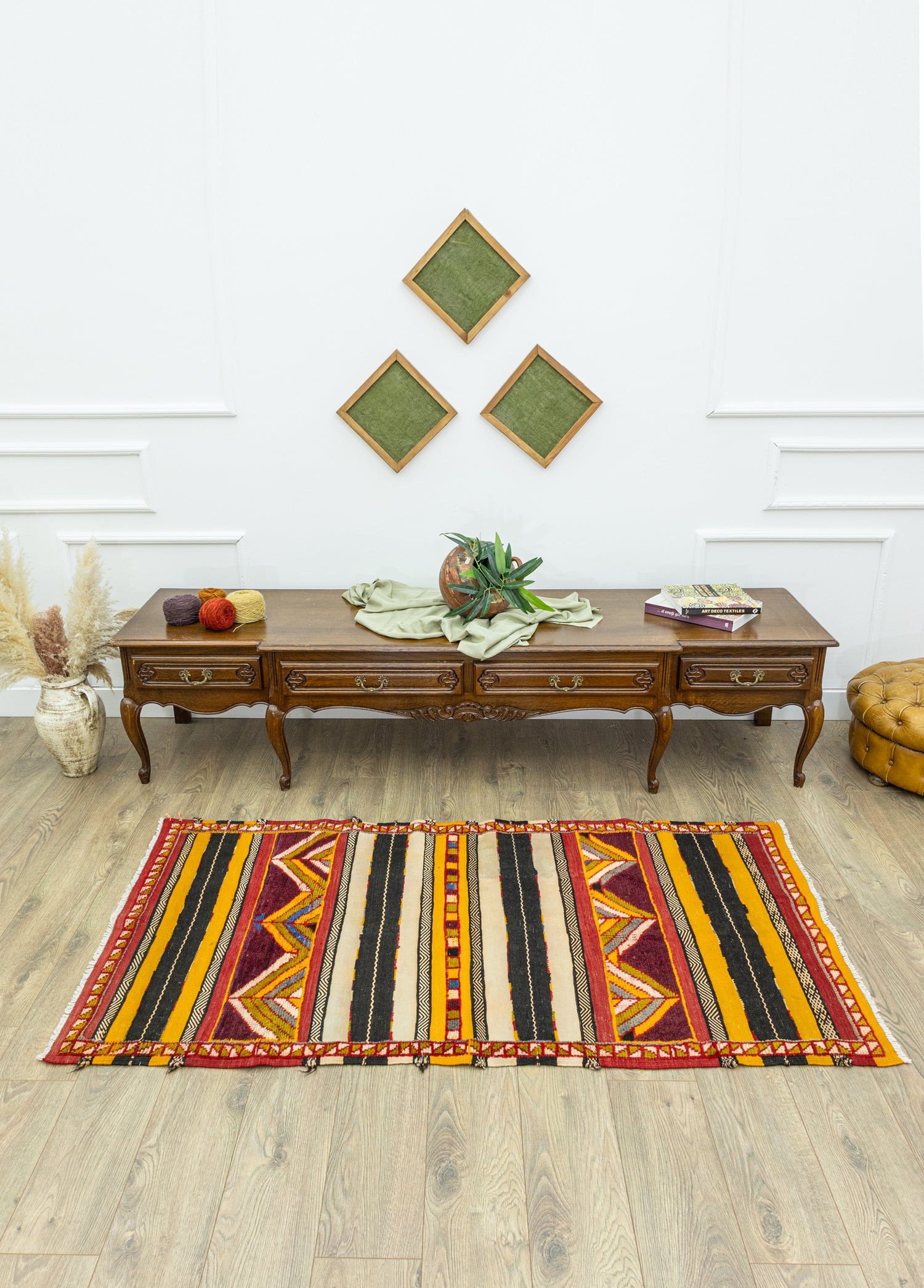 Barlas Geometrik Tasarımlı Halı Kilim 97x187 cm