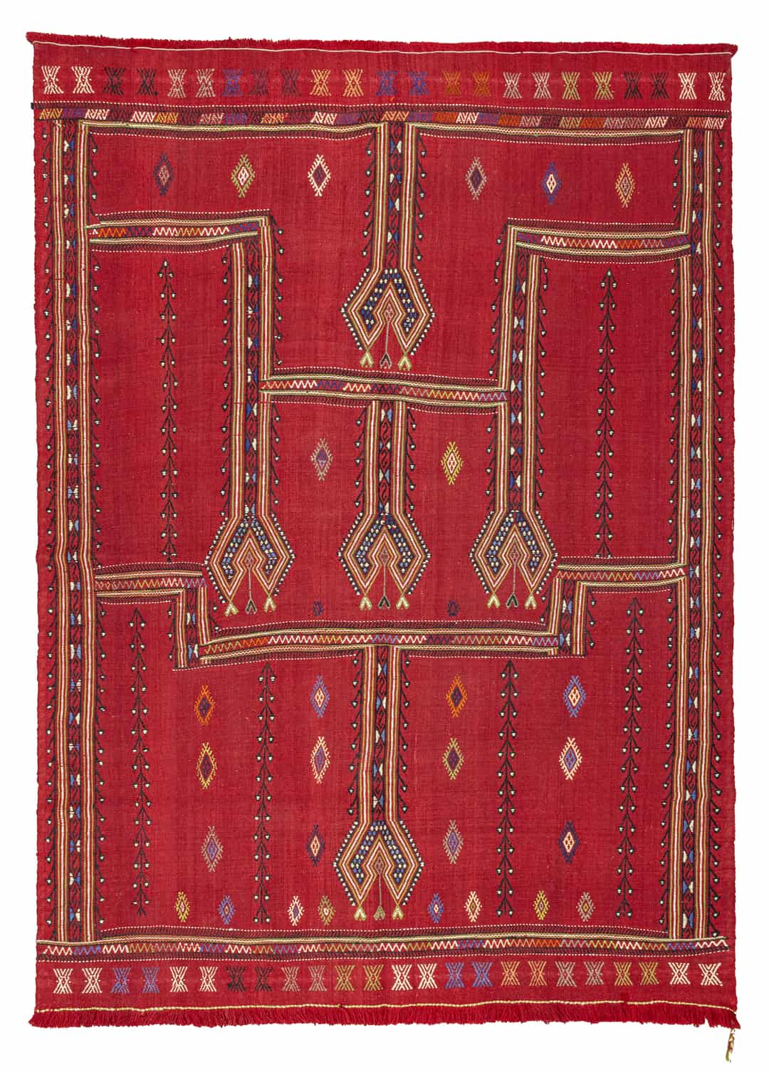 Birgos Anahtar Motifli Yün Kilim 164x225 cm